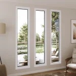 Pine Wood Picture Window 24x82" - European Fixed Window — thumbnail 1