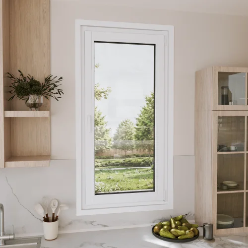 Pine Wood Tilt and Turn Casement Window 28x64"