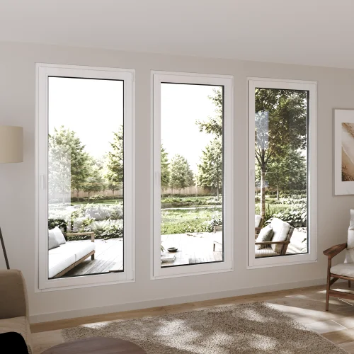 Pine Wood Tilt and Turn Casement Window 34x76"