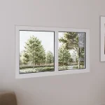 Pine Wood Double Picture Window 56x36" - Two Fixed Panels — thumbnail 1