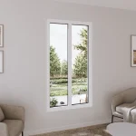 Pine Wood Double Picture Window 44x56" - Two Fixed Panels — thumbnail 1