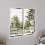Pine Wood Double Picture Window 56x64" - Two Fixed Panels — thumbnail 1