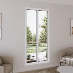 Pine Wood Double Picture Window 50x84" - Two Fixed Panels — thumbnail 1