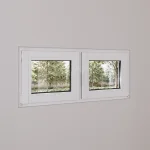 Pine Wood Double Casement Window 44x20" - Both Sashes Tilt & Turn — thumbnail 1