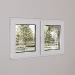 Pine Wood Double Casement Window 46x28" - Both Sashes Tilt & Turn — thumbnail 1