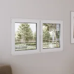 Pine Wood Double Casement Window 58x34" - Both Sashes Tilt & Turn — thumbnail 1