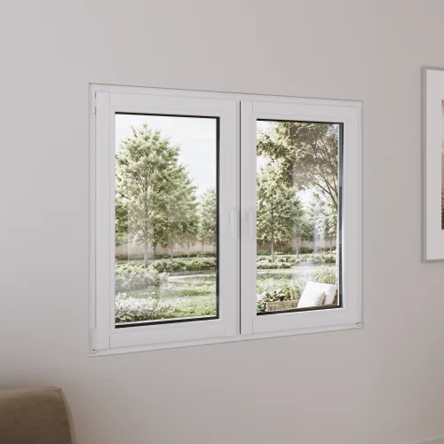 Pine Wood Double Casement Window 60x46" - Both Sashes Tilt & Turn
