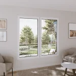 Pine Wood Double Casement Window 72x70" - Both Sashes Tilt & Turn — thumbnail 1