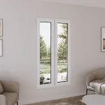 Pine Wood Double Casement Window 46x76" - Both Sashes Tilt & Turn — thumbnail 1