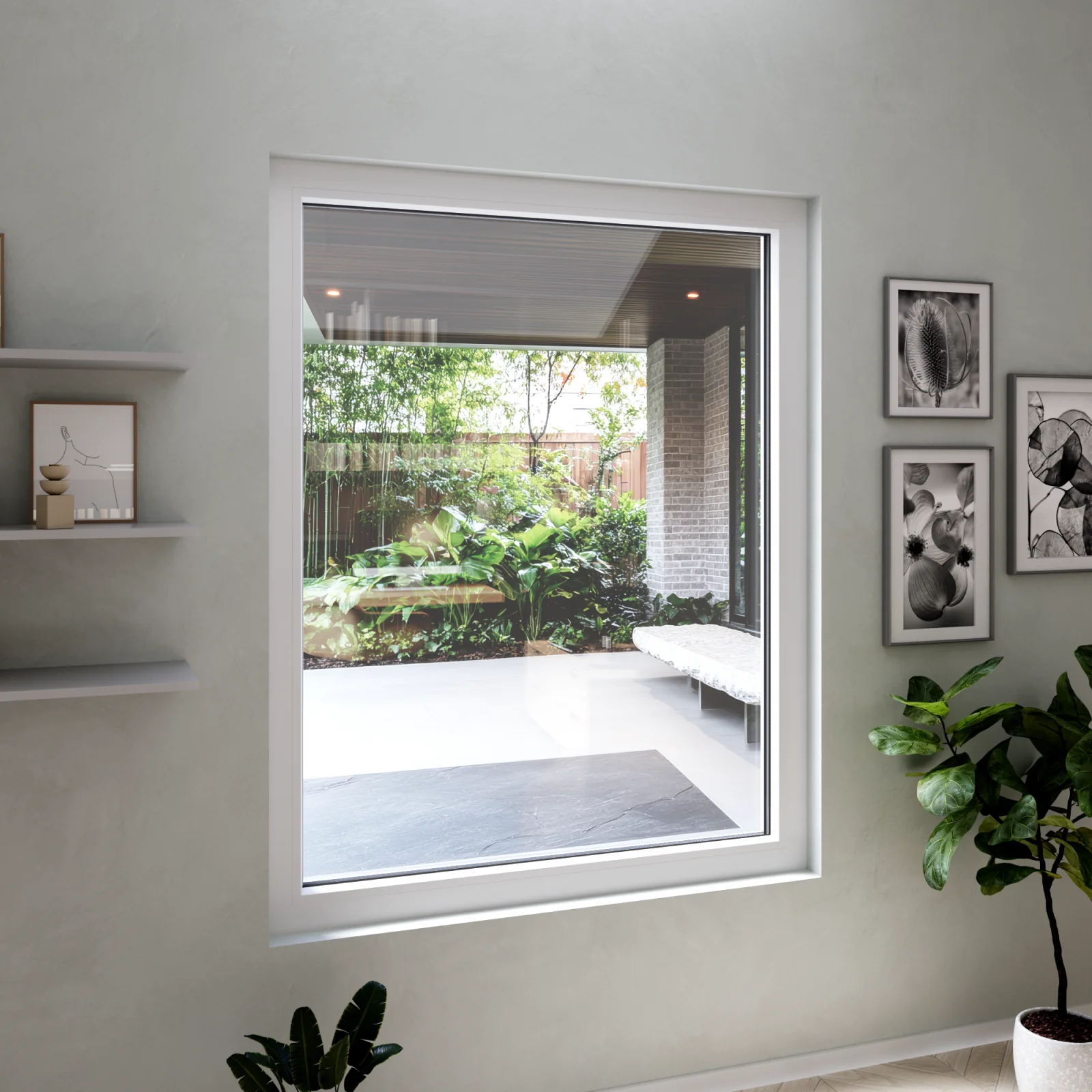 uPVC Picture Window 40x50 - European Vinyl Fixed Window - DiVetro