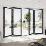 Aluminum Bi-Fold Patio Door 156x90" - 4 Panels Outward Opening — thumbnail 1
