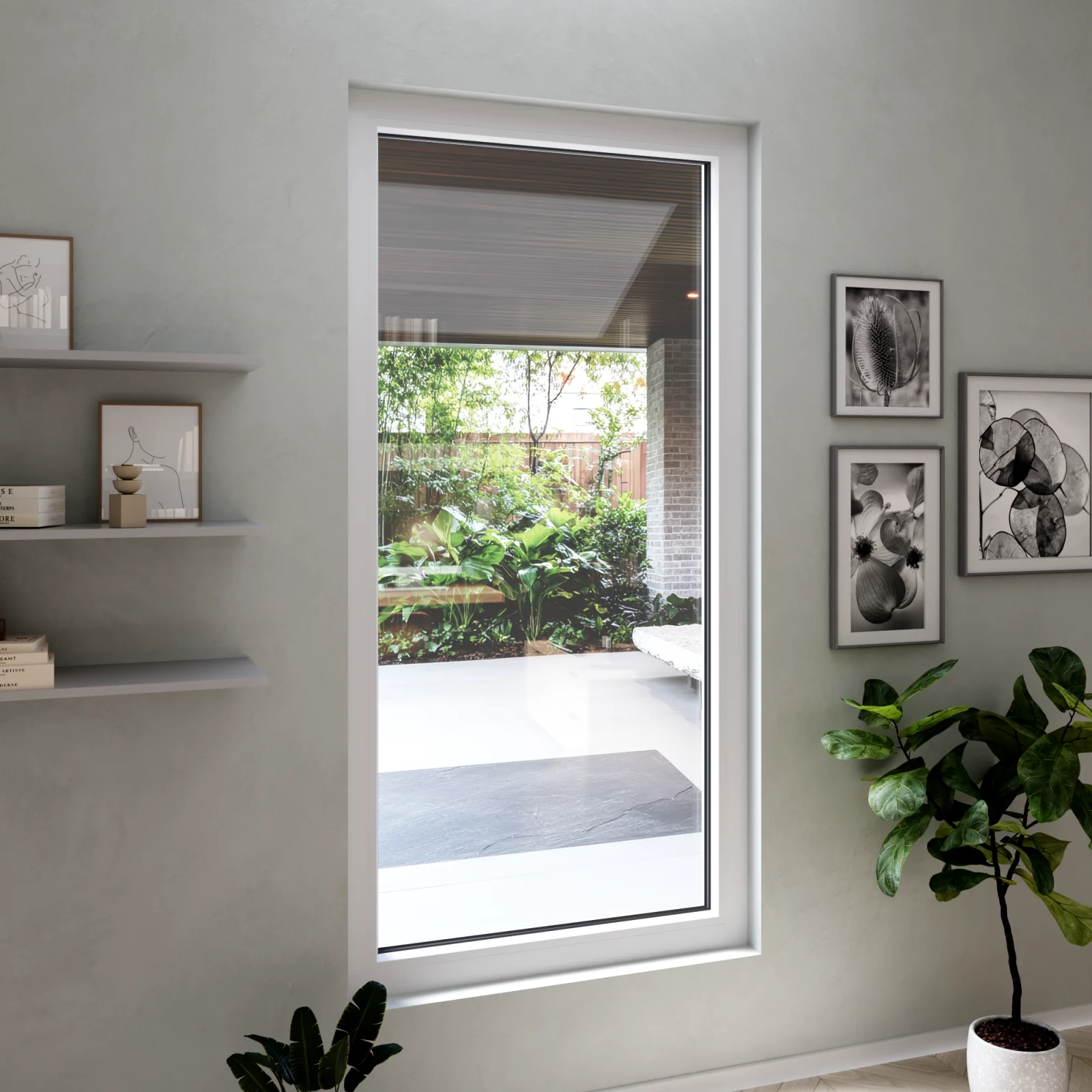 uPVC Picture Window 28x60 - European Vinyl Fixed Window - DiVetro
