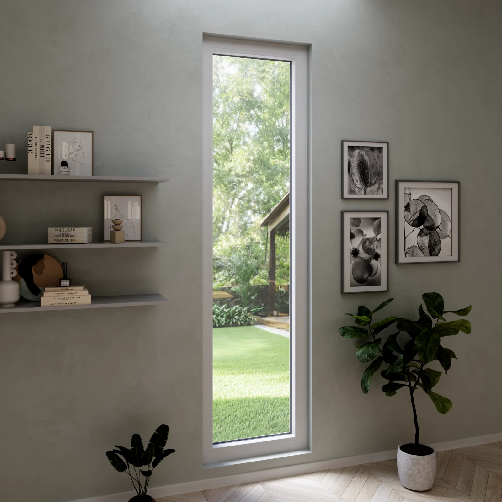uPVC Picture Window 20x64 - European Vinyl Fixed Window - DiVetro
