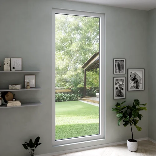 uPVC Single Fixed Window 28x64"