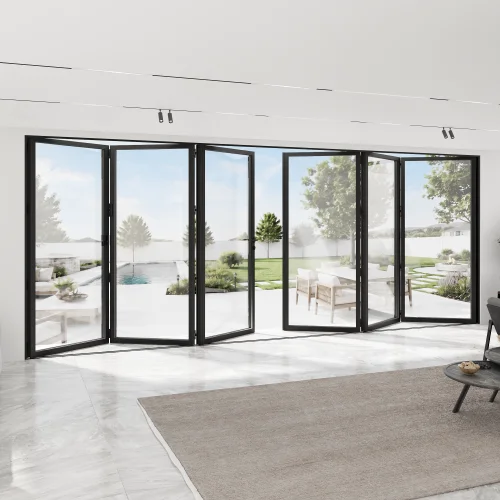 Aluminum Bi-Fold Door 202x86" - 6-Panel Folding Door, Outswing