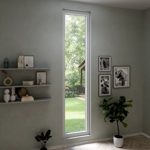 uPVC Single Fixed Window 20x84"