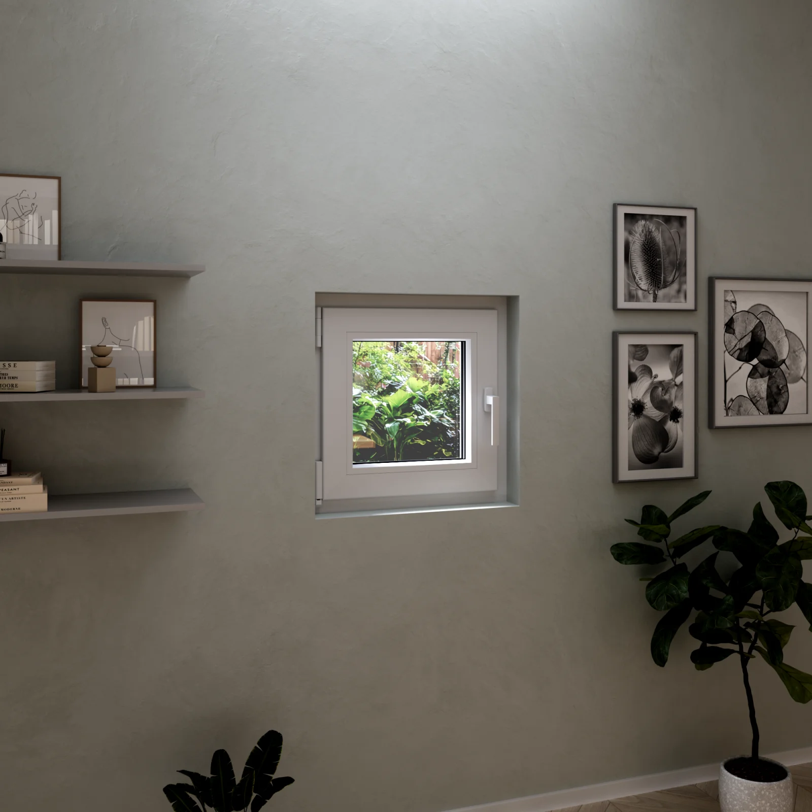 uPVC Tilt and Turn Casement Window 20x20 - European Vinyl Window - DiVetro