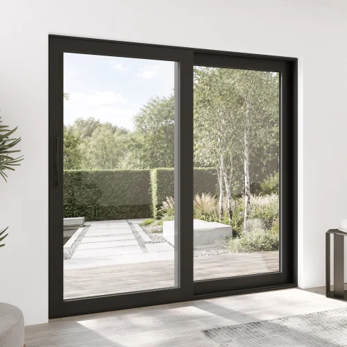 Aluminum Sliding Patio Door 82x82" - Lift-and-Slide + Fixed Panel