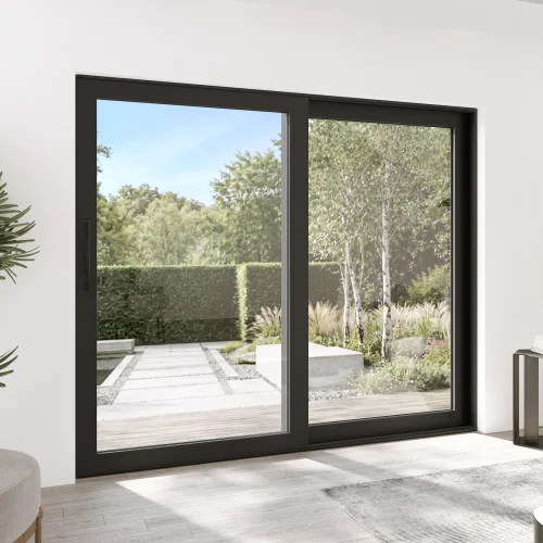 Aluminum Sliding Patio Door 106x82" - Lift-and-Slide + Fixed Panel