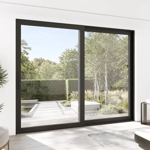 Aluminum Sliding Patio Door 114x84" - Lift-and-Slide + Fixed Panel