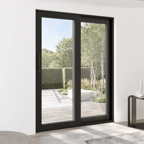 Aluminum Sliding Patio Door 64x90" - Lift-and-Slide + Fixed Panel