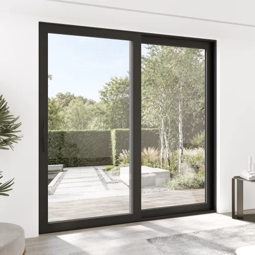 Aluminum Sliding Patio Door 96x98" - Lift-and-Slide + Fixed Panel