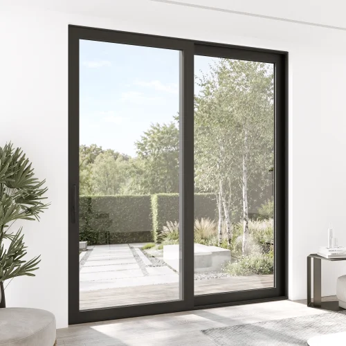 Aluminum Sliding Patio Door 90x104" - Lift-and-Slide + Fixed Panel