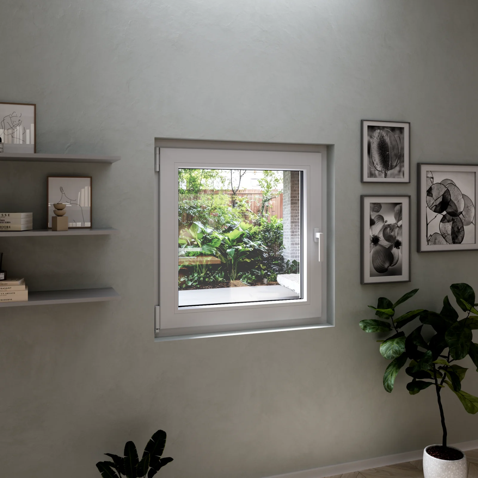 uPVC Tilt and Turn Casement Window 36x30 - European Vinyl Window - DiVetro