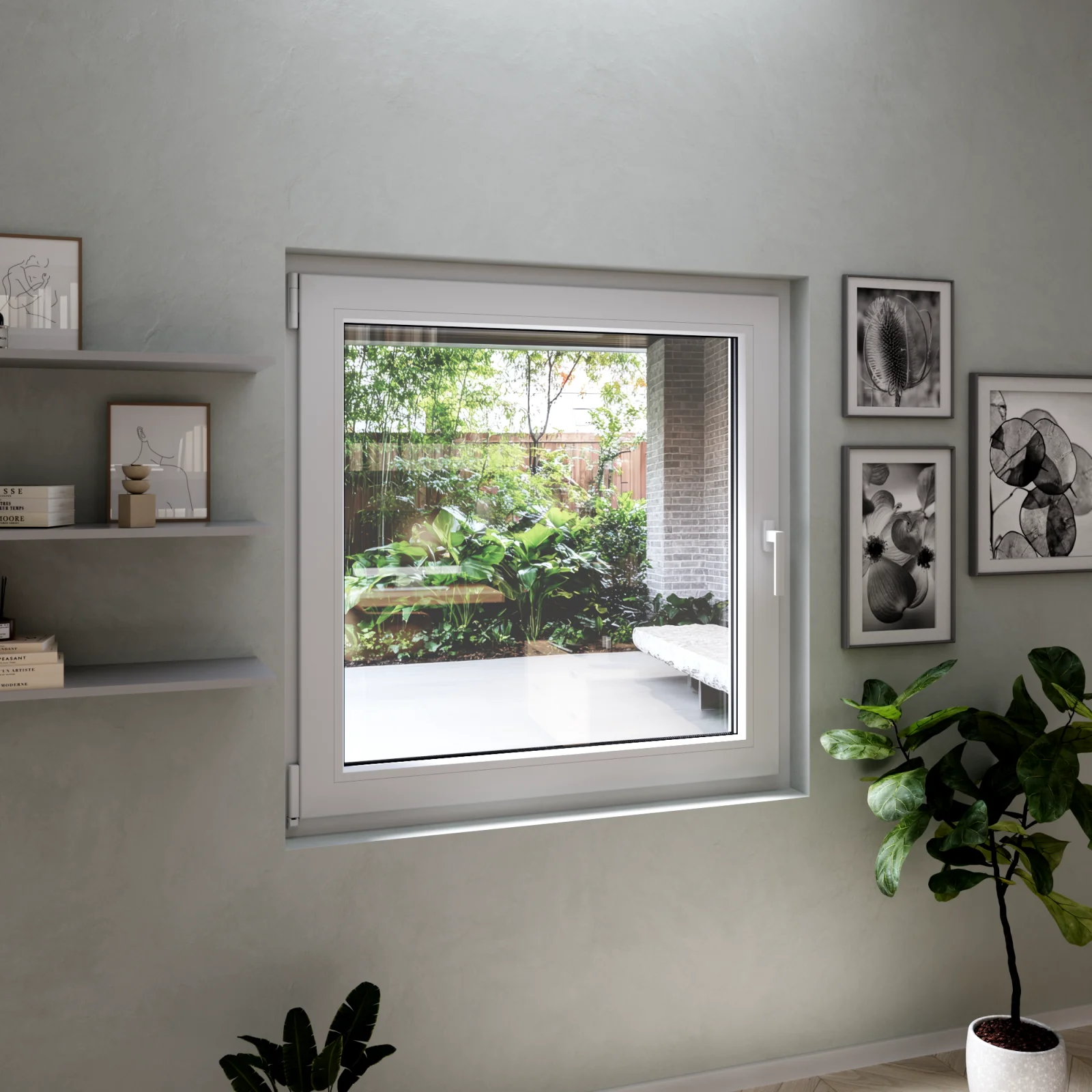 Window 1848 uPVC Tilt and Turn Casement Window 36x36 - European Vinyl Window ...