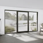Aluminum Sliding Patio Door 136x82" - Triple Monorail Lift-and-Slide with Center Moving Panel — thumbnail 1