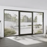 Aluminum Sliding Patio Door 148x84" - Triple Monorail Lift-and-Slide with Center Moving Panel — thumbnail 1