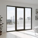 Aluminum Sliding Patio Door 104x86" - Triple Monorail Lift-and-Slide with Center Moving Panel — thumbnail 1