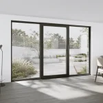 Aluminum Sliding Patio Door 134x86" - Triple Monorail Lift-and-Slide with Center Moving Panel — thumbnail 1