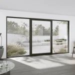 Aluminum Sliding Patio Door 156x86" - Triple Monorail Lift-and-Slide with Center Moving Panel — thumbnail 1