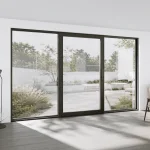 Aluminum Sliding Patio Door 148x88" - Triple Monorail Lift-and-Slide with Center Moving Panel — thumbnail 1