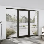 Aluminum Sliding Patio Door 108x90" - Triple Monorail Lift-and-Slide with Center Moving Panel — thumbnail 1