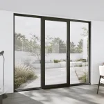 Aluminum Sliding Patio Door 108x98" - Triple Monorail Lift-and-Slide with Center Moving Panel — thumbnail 1
