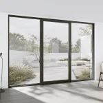 Aluminum Sliding Patio Door 148x100" - Triple Monorail Lift-and-Slide with Center Moving Panel — thumbnail 1