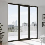 Aluminum Sliding Patio Door 100x102" - Triple Monorail Lift-and-Slide with Center Moving Panel — thumbnail 1