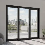 Aluminum Sliding Patio Door 100x88" - Triple Lift-and-Slide with Center Moving Panel — thumbnail 1