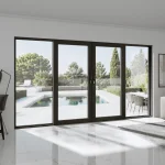 Aluminum Sliding Patio Door 134x88" - 4-Panel Monorail Lift-and-Slide with Center Opening — thumbnail 1