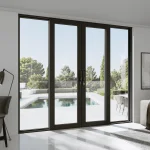 Aluminum Sliding Patio Door 122x90" - 4-Panel Monorail Lift-and-Slide with Center Opening — thumbnail 1