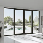 Aluminum Sliding Patio Door 146x96" - 4-Panel Monorail Lift-and-Slide with Center Opening — thumbnail 1