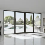 Aluminum Sliding Patio Door 198x98" - 4-Panel Monorail Lift-and-Slide with Center Opening — thumbnail 1