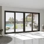 Aluminum Sliding Patio Door 152x80" - 4-Panel Lift-and-Slide with Center Opening — thumbnail 1
