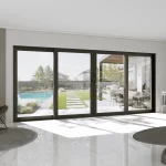 Aluminum Sliding Patio Door 202x82" - 4-Panel Lift-and-Slide with Center Opening — thumbnail 1