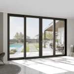 Aluminum Sliding Patio Door 162x92" - 4-Panel Lift-and-Slide with Center Opening — thumbnail 1