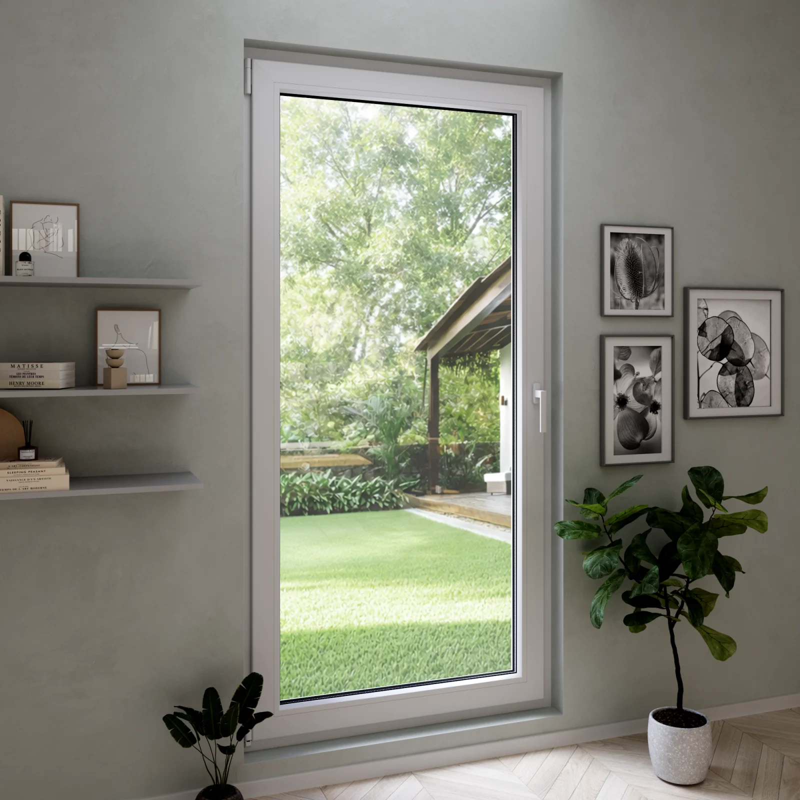 uPVC Tilt and Turn Casement Window 28x72 - European Vinyl Window ...