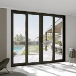 Aluminum Sliding Patio Door 128x96" - 4-Panel Lift-and-Slide with Center Opening — thumbnail 1