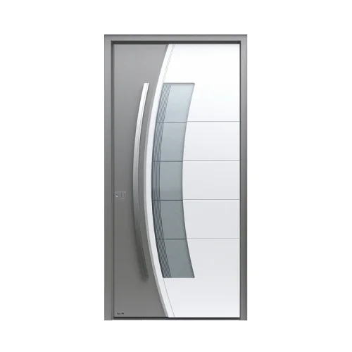 Front Door with Glass 36x84" - Custom Aluminum Entry Door by Pirnar, Ultimum Multilevel 509 GLASS